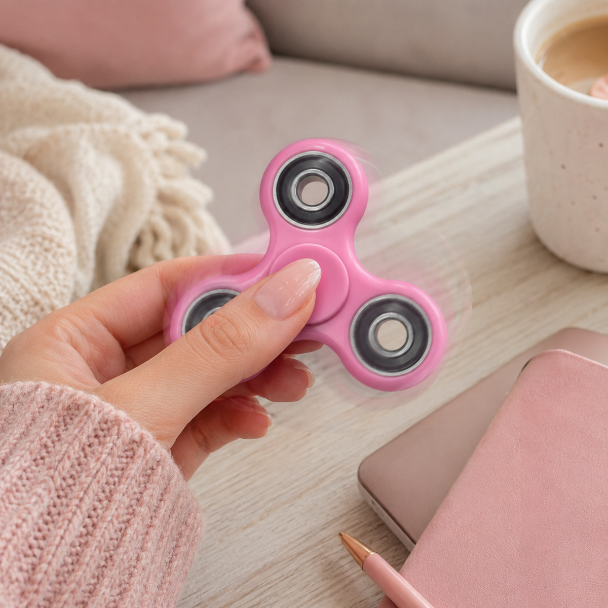 Pink Fidget Spinner | Sensory Toy & Satisfying Desk Fidget