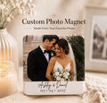 Personalized Wedding Photo Magnet- 2x2 PLASTIC | Custom Couple Keepsake
