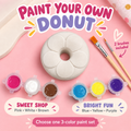 Paint Your Own Flower Frosting Donut Craft – Single DIY Gypsum Donut