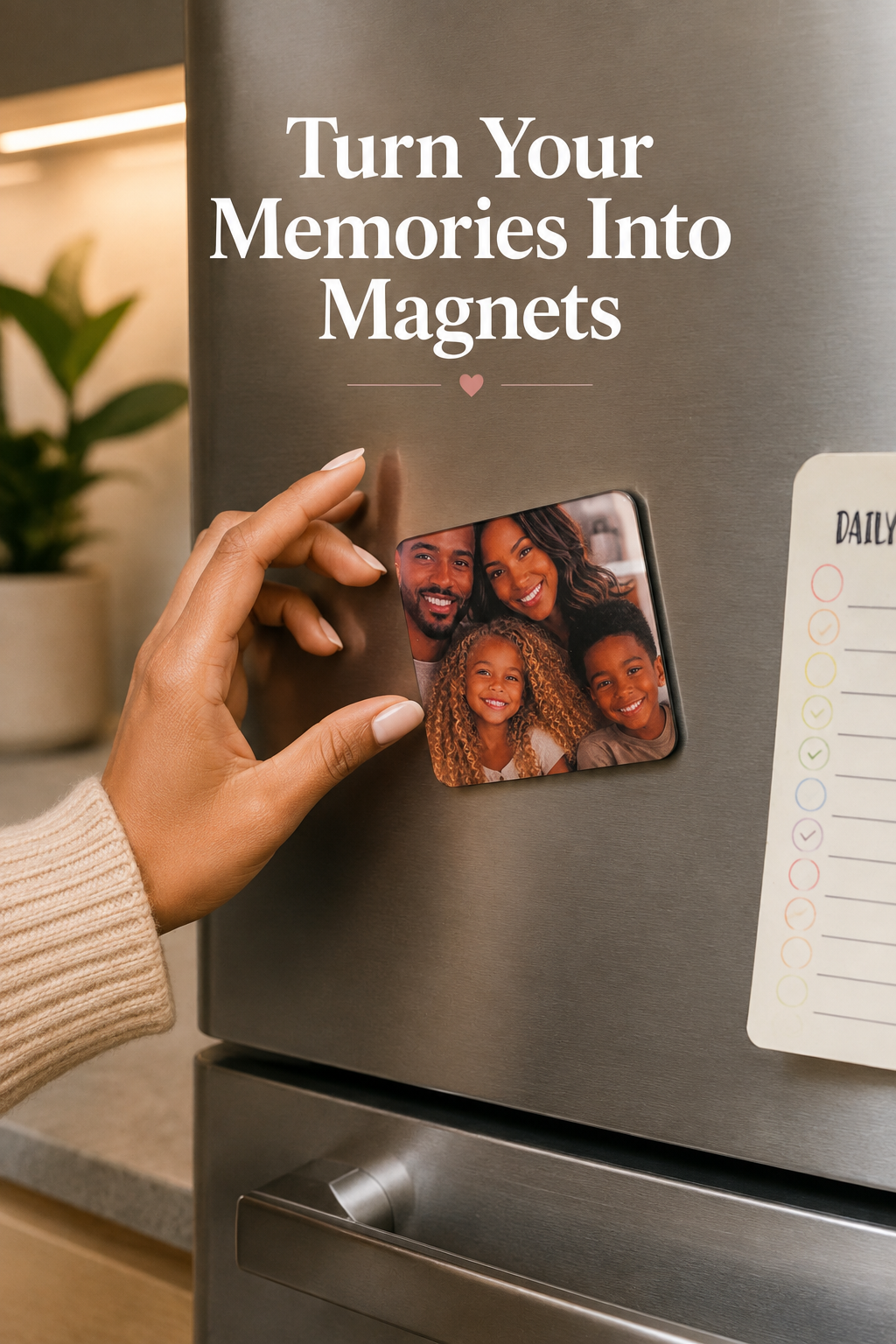 Personalized Family Photo Magnet – 2x2 PLASTIC | Custom Picture Magnet