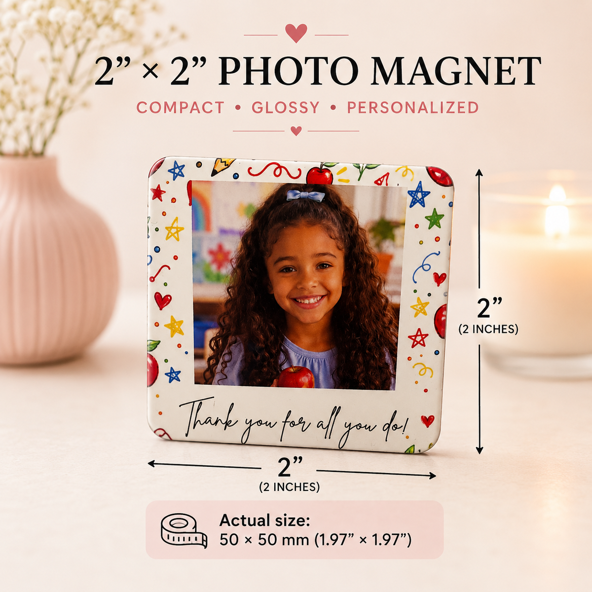 Personalized Teacher Photo Magnet | Teacher Appreciation Gift – METAL