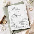Black and White Wedding Invitation Template | Editable Canva 5x7 Invite