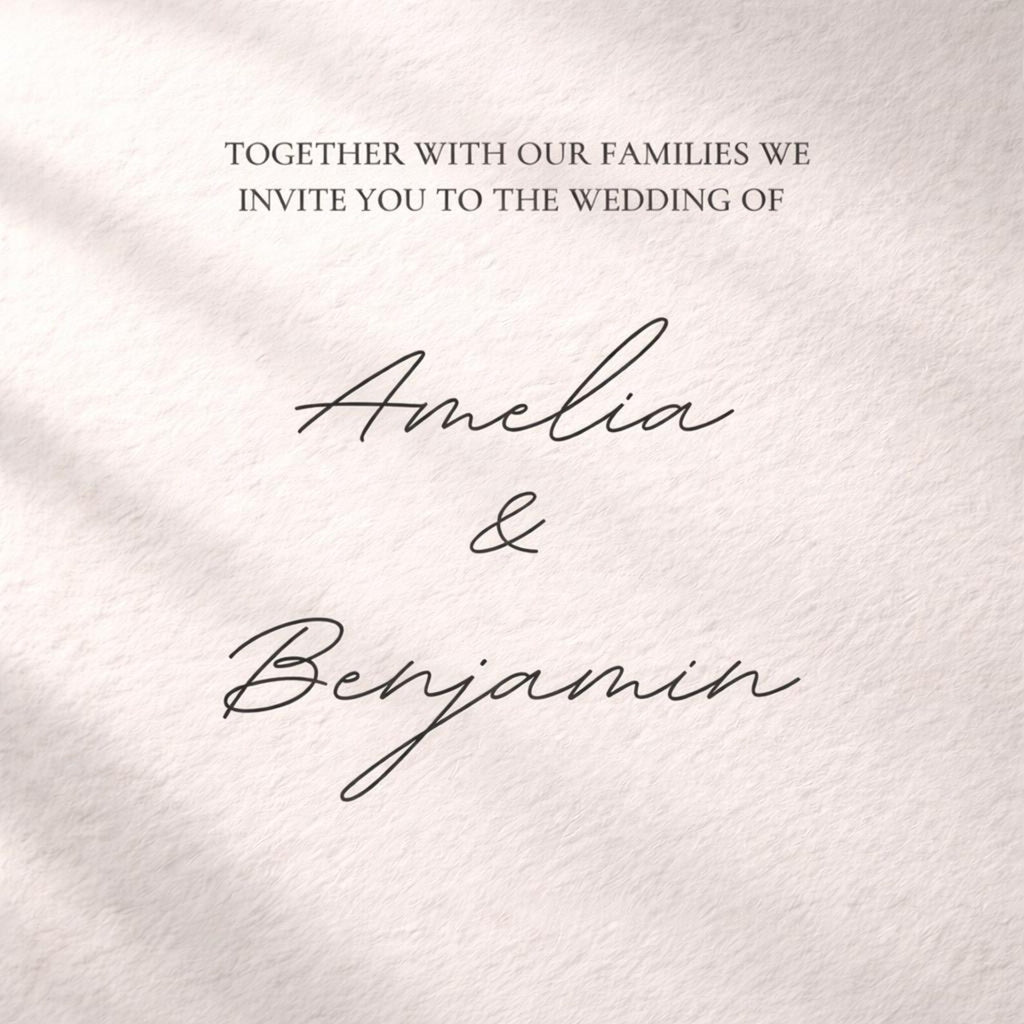 Black and White Minimalist Wedding Invitation Template – Editable 5x7 Canva Digital Download