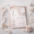 Blush Floral Wedding Invitation Template – Editable 5x7 Canva Digital Download