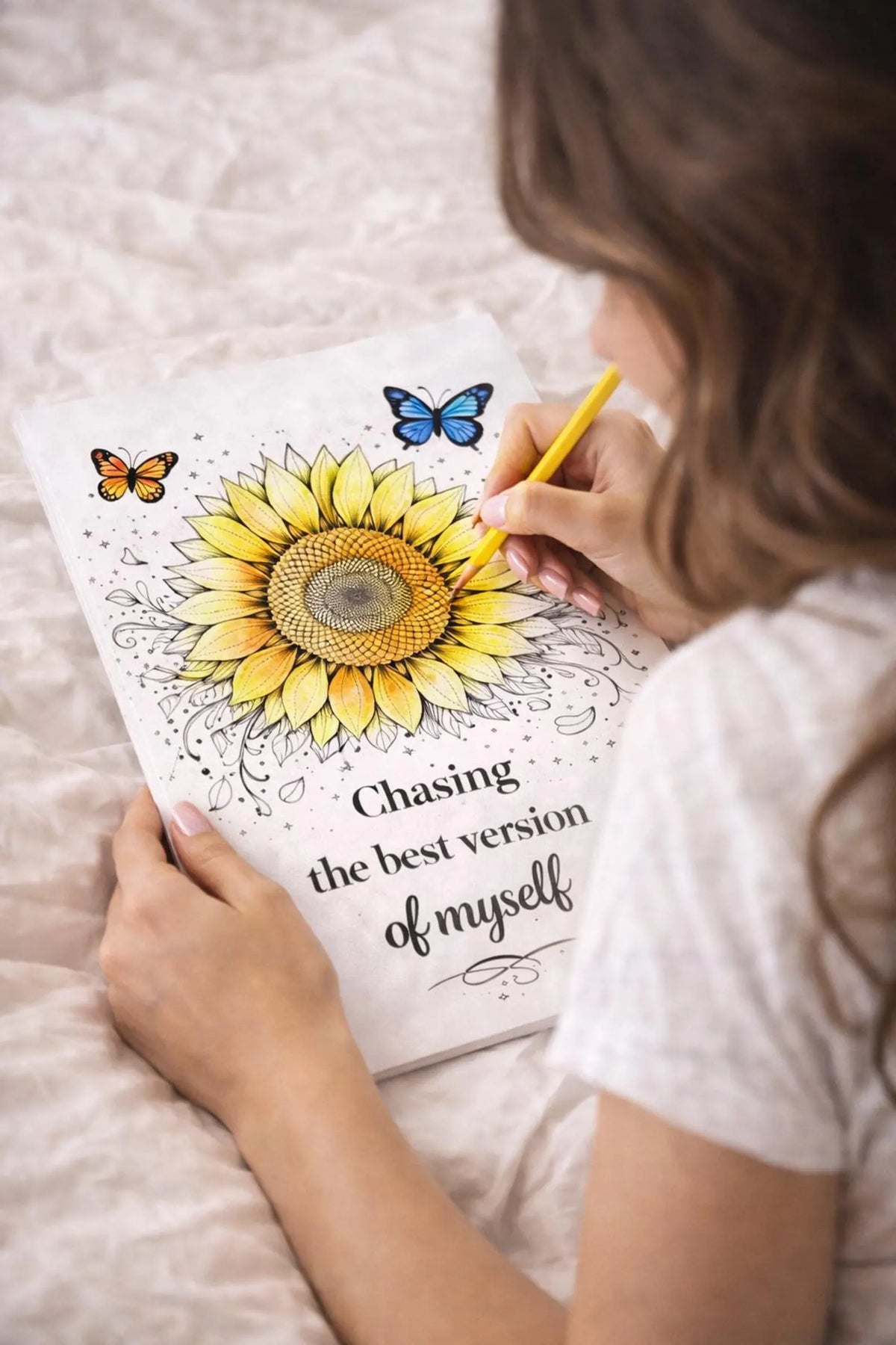 Floral Affirmation Coloring Book for Adults | Printable Self-Care PDF