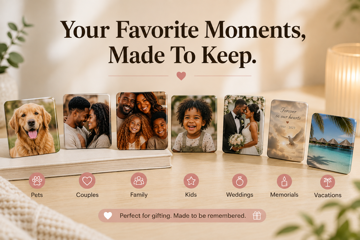 Personalized Family Photo Magnet – 2x2 PLASTIC | Custom Picture Magnet