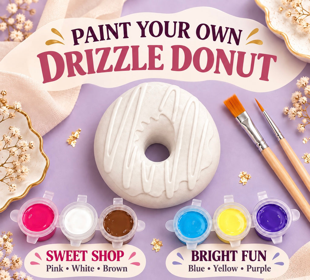 Paint Your Own Striped Donut – DIY Birthday Party Craft Kit