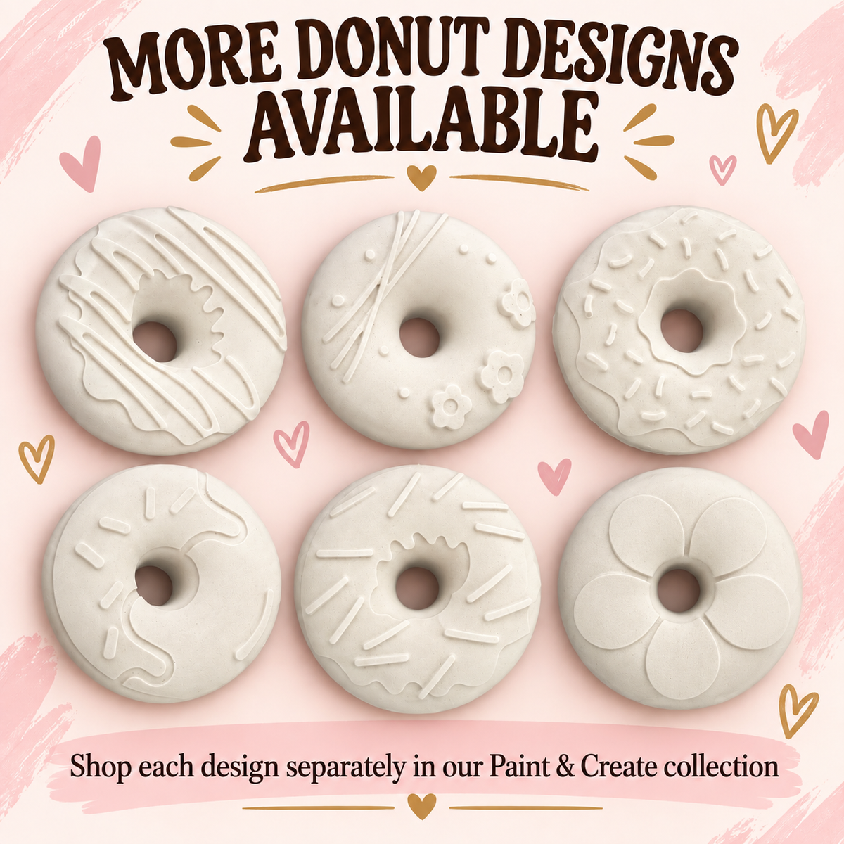 Paint Your Own Criss Cross Drizzle Donut – Gypsum Craft
