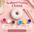 Paint Your Own Scalloped Frosting Donut Craft – Single DIY Gypsum Donut