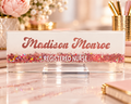 Personalized Glitter Acrylic Desk Nameplate