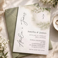 Sage Green Botanical Wedding Invitation Template – Editable 5x7 Canva Digital Download