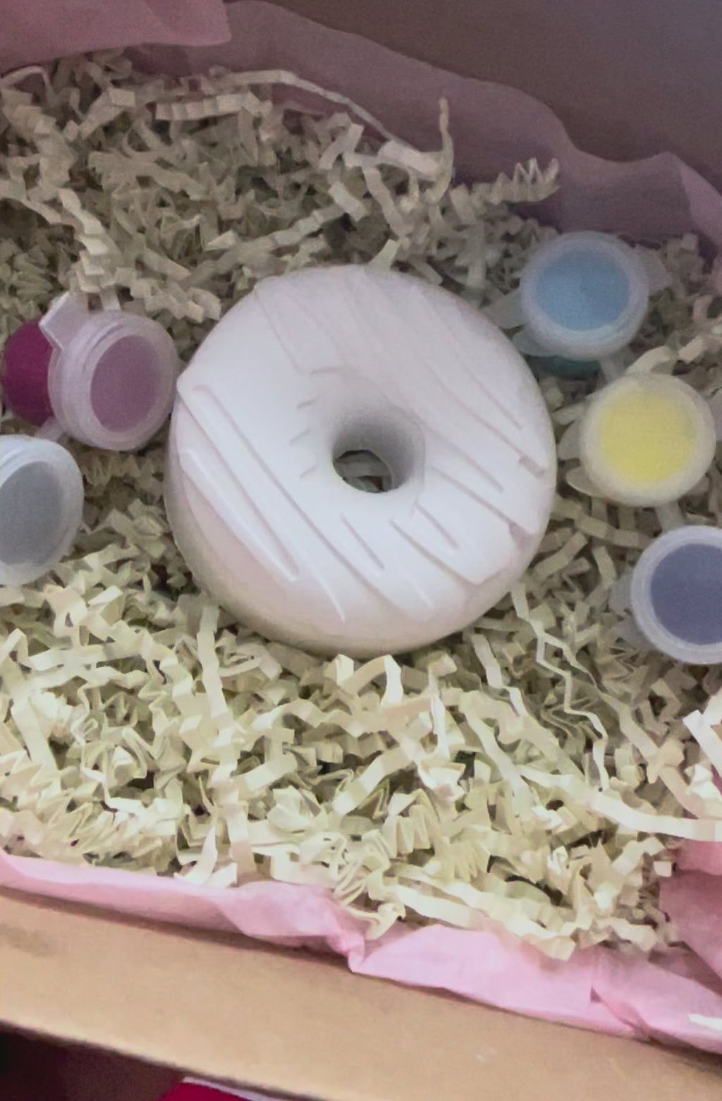 Paint Your Own Striped Donut – DIY Birthday Party Craft Kit
