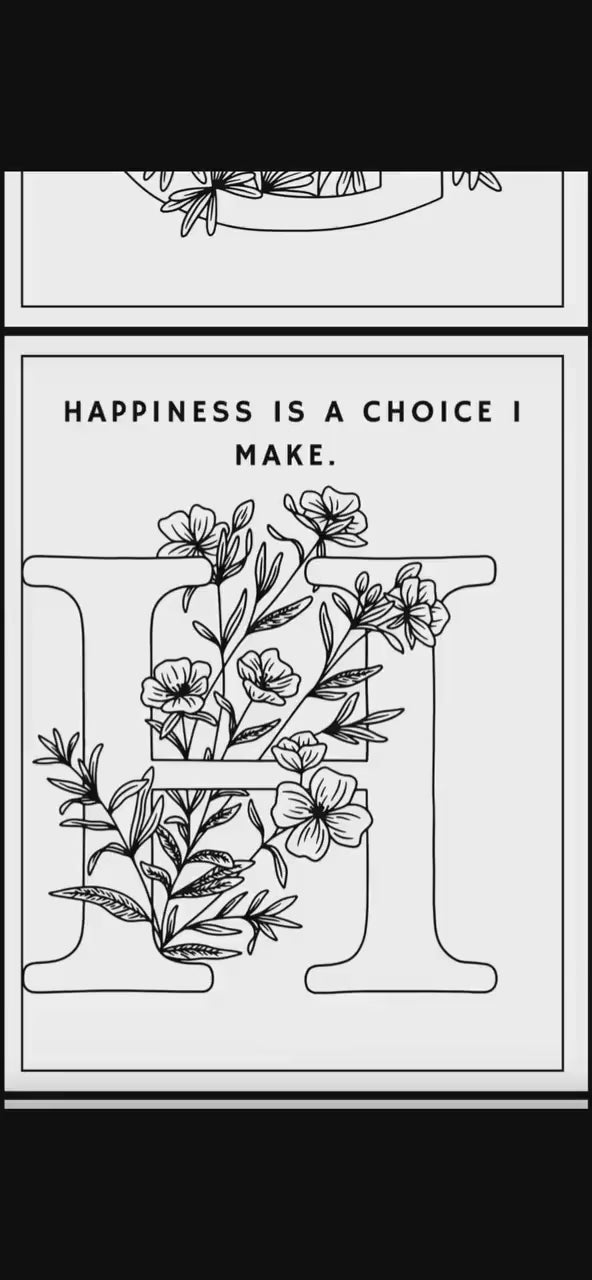 Floral Alphabet Coloring Book Printable – 27 A–Z Affirmation Pages