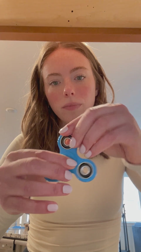 Blue Fidget Spinner | Sensory Hand Toy & Satisfying Desk Fidget
