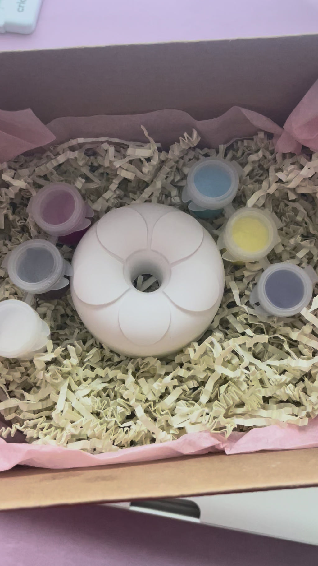 Paint Your Own Flower Frosting Donut Craft – Single DIY Gypsum Donut