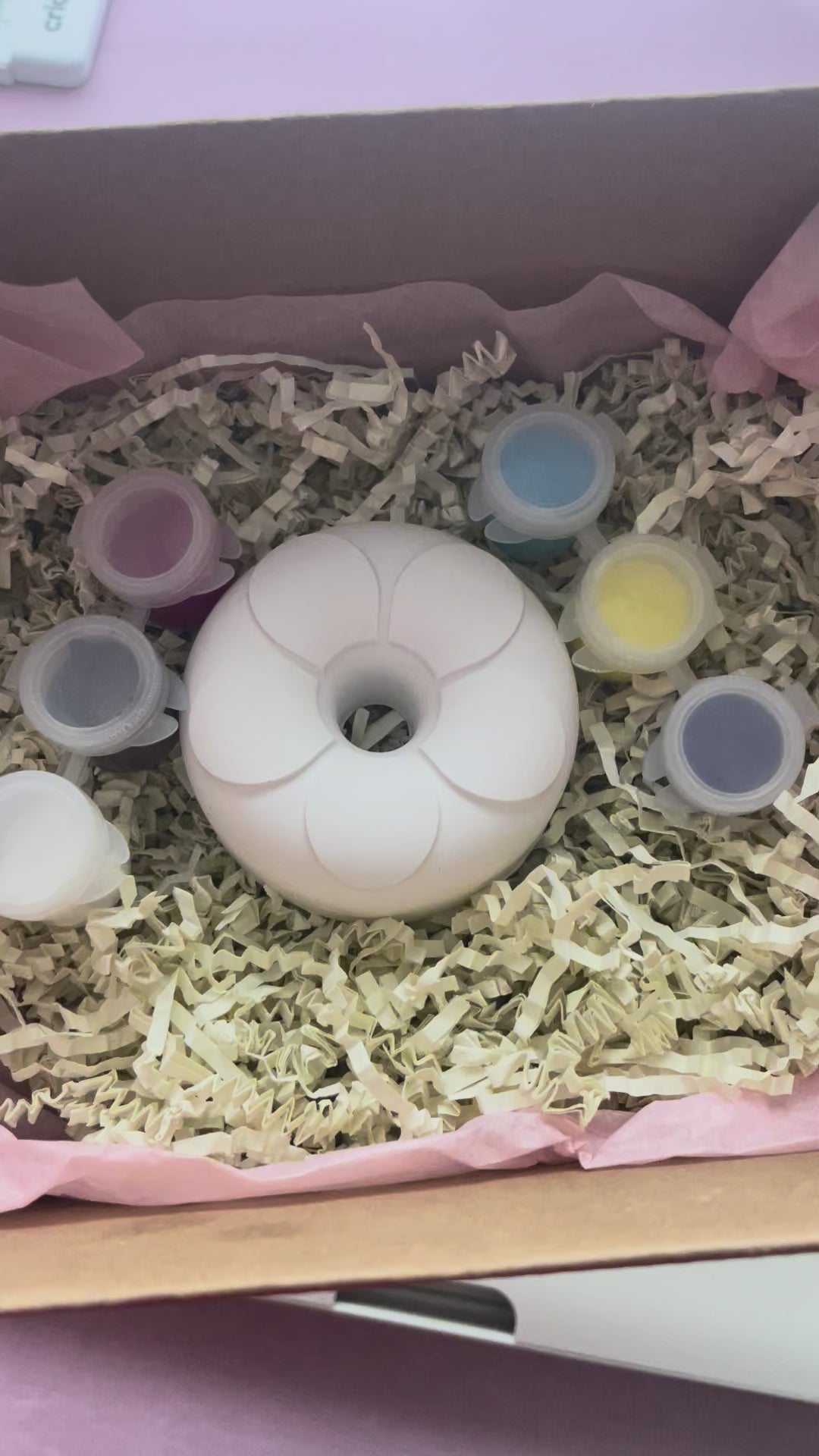 Paint Your Own Flower Frosting Donut Craft – Single DIY Gypsum Donut